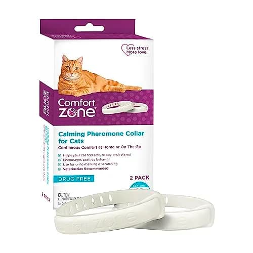 Comfort Zone Cat Calming Collar Savings Pack, 2 x 30-Day Collars | Drug-Free Anxiety Relief for Cats thumbnail 1