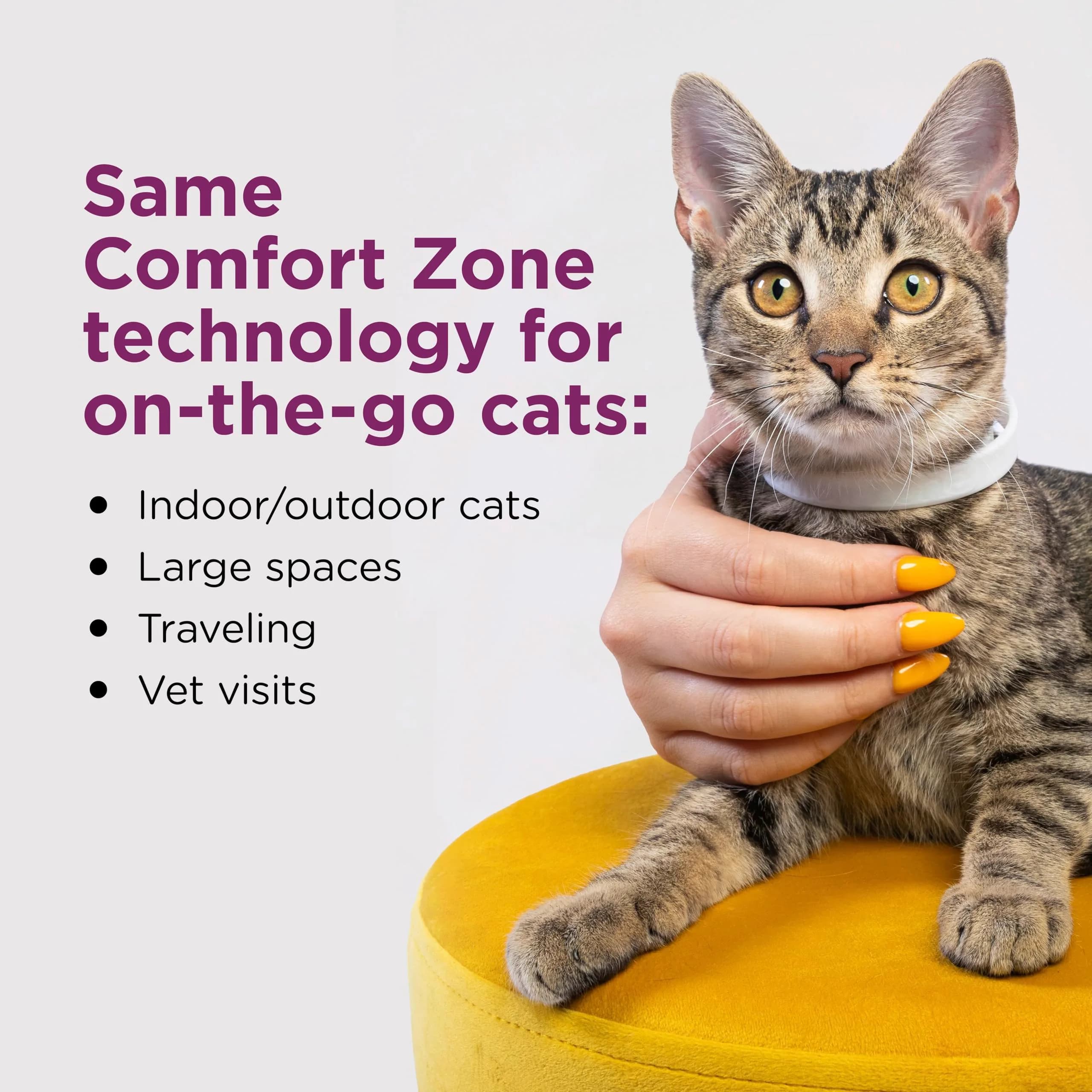 Comfort Zone Cat Calming Collar Savings Pack, 2 x 30-Day Collars | Drug-Free Anxiety Relief for Cats - view 3