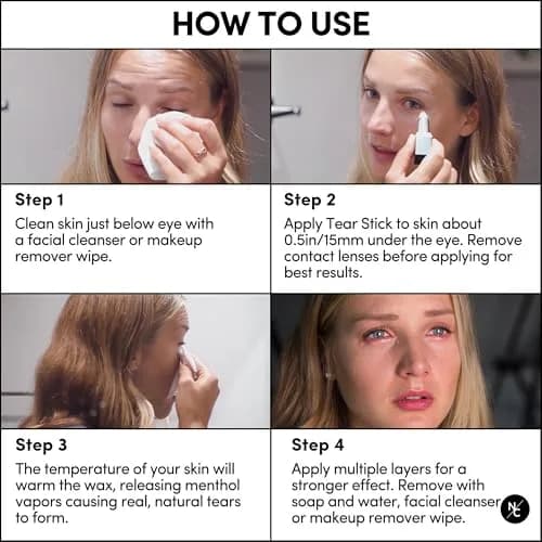 Narrative Cosmetics Tear Stick 3.1g (0.1 oz) | Professional SFX Makeup for Natural Tears on Cue thumbnail 2