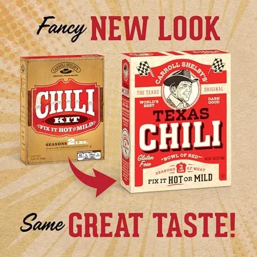 Carroll Shelby's Original Texas Brand Chili Kit 3.65oz Pack of 3 | Authentic Texas-Style Spice Blend thumbnail 4