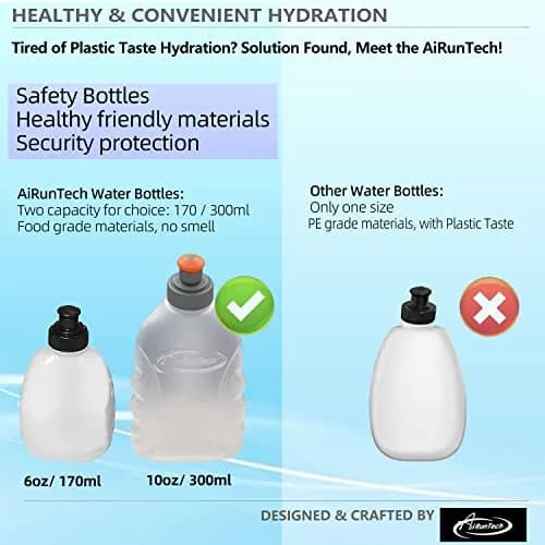 AiRunTech Hydration Running Belt with 2x 175ml Bottles, Phone Holder Fanny Pack for Marathon & Triathlon Gear | 46-130cm Waist thumbnail 9