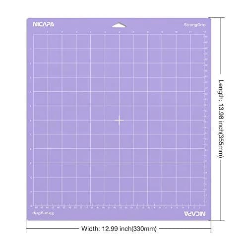 NICAPA Strong Grip Cutting Mat 12x12 inch, 3 Mats | Purple, Strong Adhesive for Heavy Materials thumbnail 5