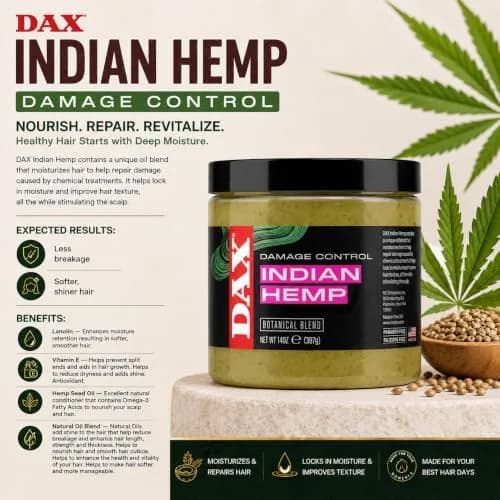 DAX Indian Hemp Moisturizing Hair & Scalp Treatment 14 Oz | Repairs & Restores Damaged Hair thumbnail 3
