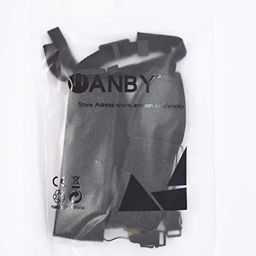 WANBY Canvas Camera Strap Black Shoulder Strap with Quick Release Buckles & PU Leather Accents | 71cm (28in) Adjustable Length thumbnail 2