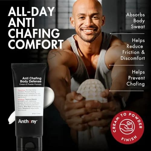 Anthony Body Deodorant Anti Chafing Cream for Men, 3 Fl Oz (2 Pack) | Moisture & Friction Defense thumbnail 3
