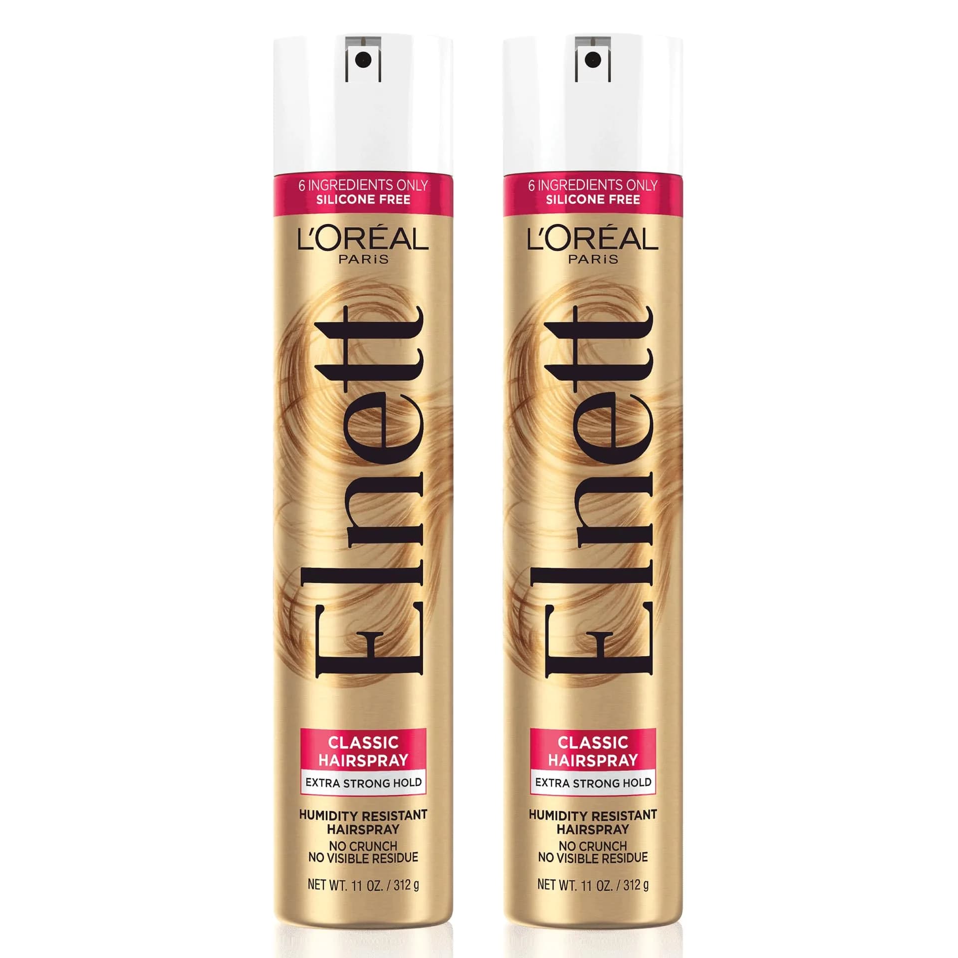 L'Oreal Paris Elnett Satin Precious Oils Hairspray for Color Treated Hair - 11 oz, 2 Pack - main product image