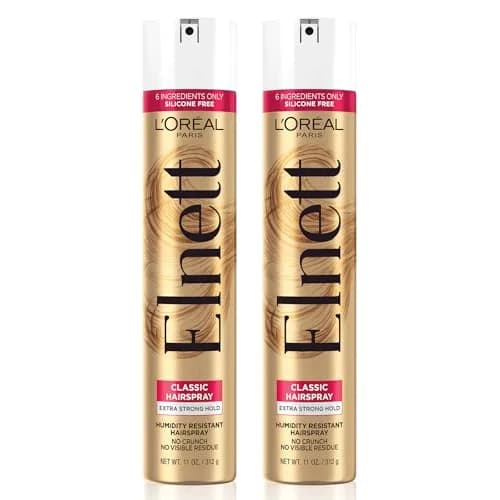 L'Oreal Paris Elnett Satin Precious Oils Hairspray 312 g (11 oz) | Extra Strong Hold, Humidity Resistant — 11 Ounce / Color Treated Hair