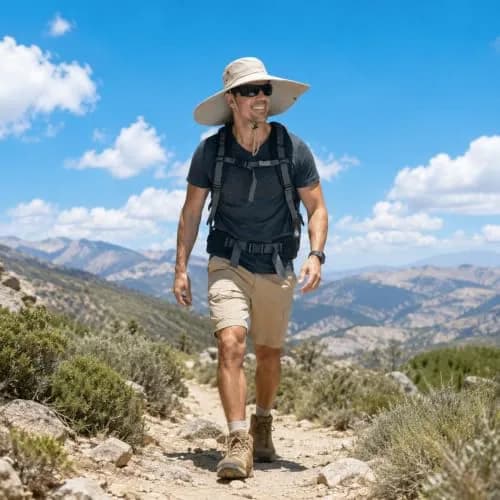 HUAMULAN Men 6" Wide Brim Sun Hat Summer Outdoor Women Bucket Fishing Hat | Large Shade & Foldable Design thumbnail 8