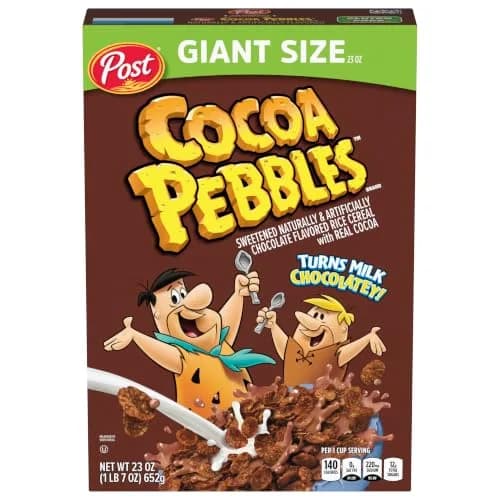 Pebbles Cocoa Chocolate Breakfast Cereal Gluten Free 23 oz (652 g) | Rich Chocolate Flavor & Crispy Rice Crunch thumbnail 1