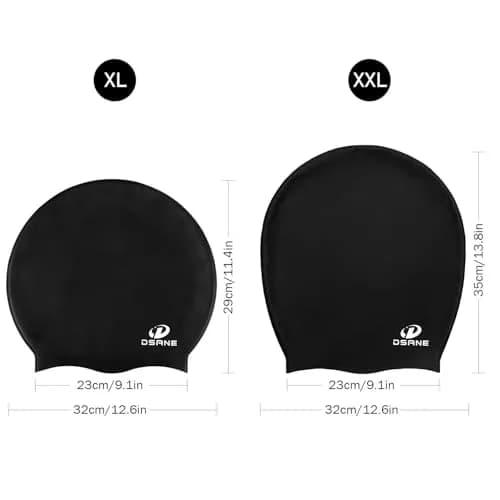 Dsane Extra Large Swimming Cap for Women and Men | Special Design for Very Long Thick Curly Hair & Dreadlocks Keep Hair Dry thumbnail 4