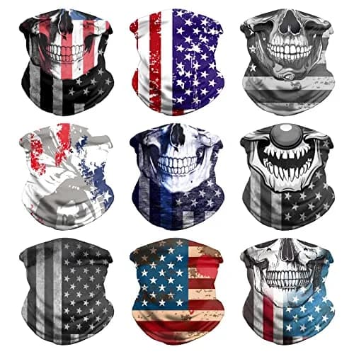 VCZUIUC 9-Pack Microfiber Headband Face Mask Neck Gaiter 55cm x 25cm (21.5"x9.7") | UPF 50+ Sun Protection thumbnail 1
