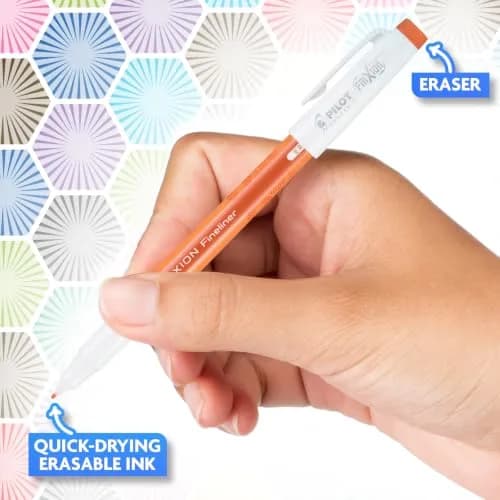 Pilot FriXion Fineliner Erasable Marker Pens, Fine Point 0.7mm, Pack of 6 Assorted Colors | Smooth Ink Flow thumbnail 4