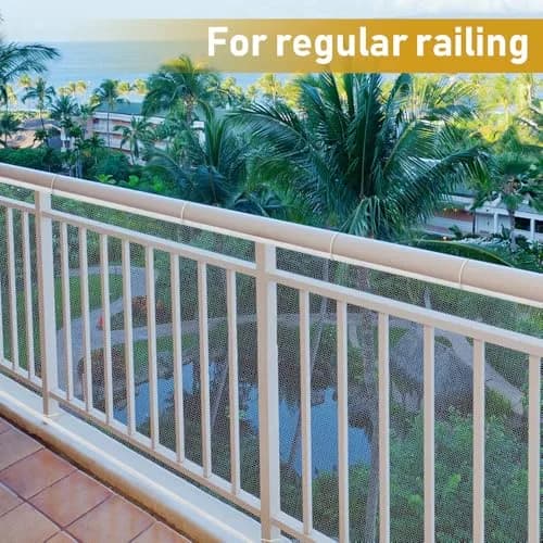 Gudui Safety Stair Railing Net for Baby & Pets, 300cm x 80cm (10ft x 2.6ft) White Honeycomb Mesh | Indoor/Outdoor Use thumbnail 5