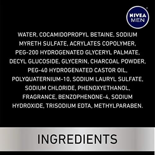 NIVEA MEN DEEP Cleansing Beard and Face Wash 295ml (3 x 3.3 Fl Oz) | Natural Charcoal for Deep Clean thumbnail 5