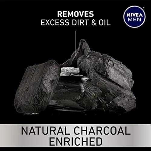 NIVEA MEN DEEP Cleansing Beard and Face Wash 295ml (3 x 3.3 Fl Oz) | Natural Charcoal for Deep Clean thumbnail 3