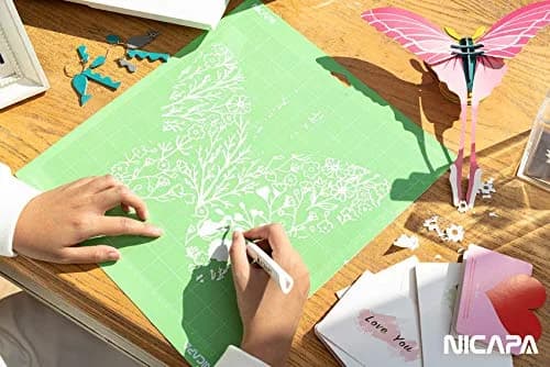 NICAPA Light Grip Cutting Mat Set (3 Mats, Blue, 12x12 inch) | Self-Healing for Paper & Vinyl Crafts thumbnail 2