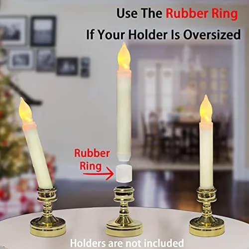 Homemory 24 Pcs Flameless Floating Candles 6.5" | Battery Operated, Flickering Warm Yellow Flame, Dripless, Indoor Use thumbnail 6