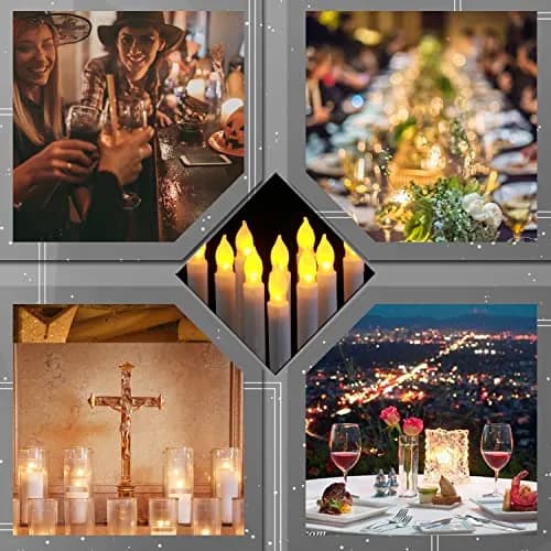 Homemory 24 Pcs Flameless Floating Candles 6.5" | Battery Operated, Flickering Warm Yellow Flame, Dripless, Indoor Use thumbnail 7