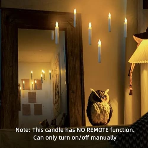 Homemory 24 Pcs Flameless Floating Candles 6.5" | Battery Operated, Flickering Warm Yellow Flame, Dripless, Indoor Use thumbnail 3