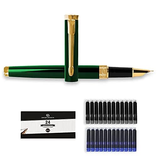 Dryden Designs Fine Nib Fountain Pen Emerald Green | 0.5mm Fine Point thumbnail 1