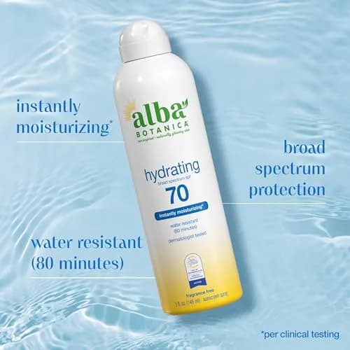 Alba Botanica Hydrating Sunscreen Spray SPF 70 | Broad Spectrum Water Resistant 148ml (5 Fl Oz) thumbnail 5