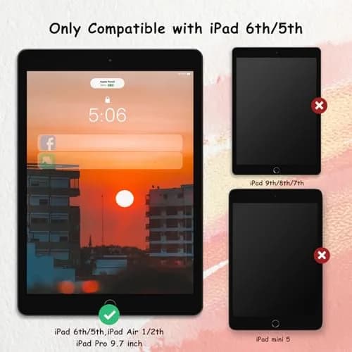 bersem Paperfeel Screen Protector for iPad 9.7 6th/5th Gen & Air 2/1 | Matte PET Film for Drawing, Anti-Glare, Compatible with Apple Pencil, Touch Sensitivity, Case Friendly thumbnail 2