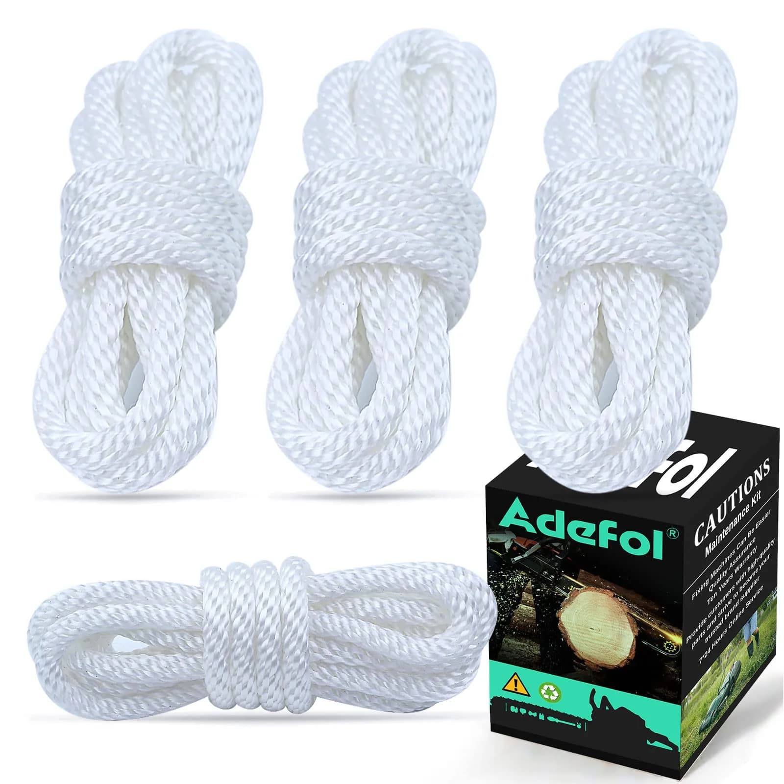 Adefol Recoil Starter Rope Pull Cord for Honda GX100 GX120 GX160 GX200 Engines | 4.8M Total Length