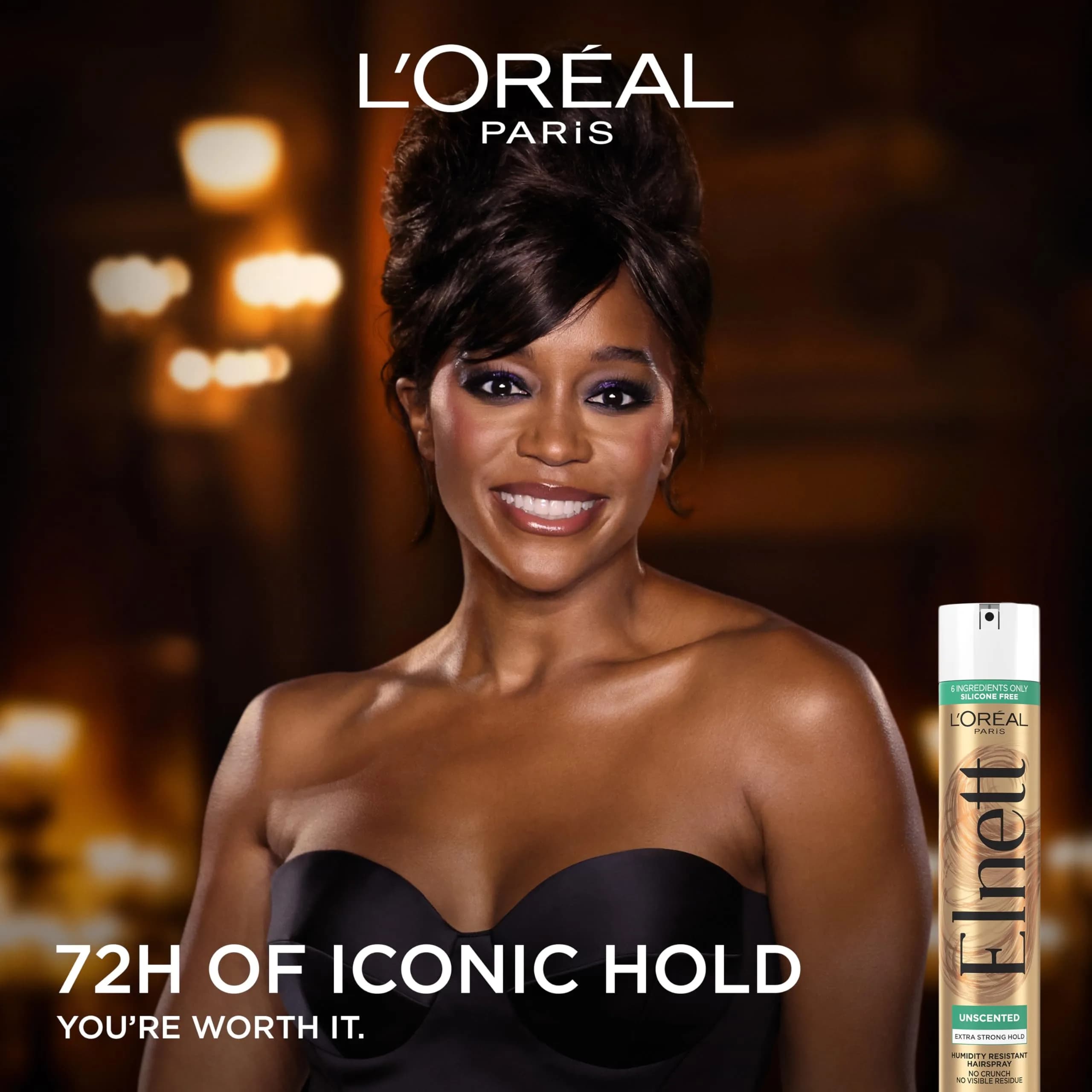 L'Oreal Paris Elnett Satin Unscented Hairspray, 11 oz (Pack of 2) | Extra Strong Hold - view 2