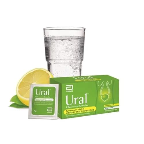 Ural Effervescent Powder 4g (0.14 oz) Lemon Flavor | Urinary Alkalinizer for Cystitis Relief thumbnail 5