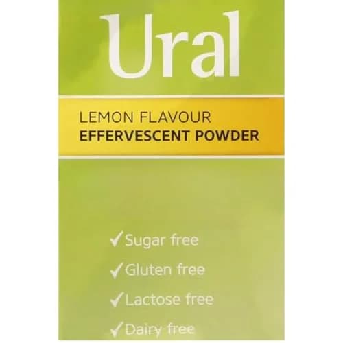 Ural Effervescent Powder 4g (0.14 oz) Lemon Flavor | Urinary Alkalinizer for Cystitis Relief thumbnail 2