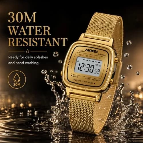 MASTOP Women's Quartz Watch 28mm Rose Gold | Slim Petite Mesh Steel Bracelet thumbnail 5