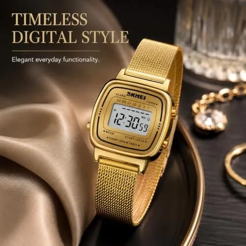 MASTOP Women's Quartz Watch 28mm Rose Gold | Slim Petite Mesh Steel Bracelet thumbnail 2