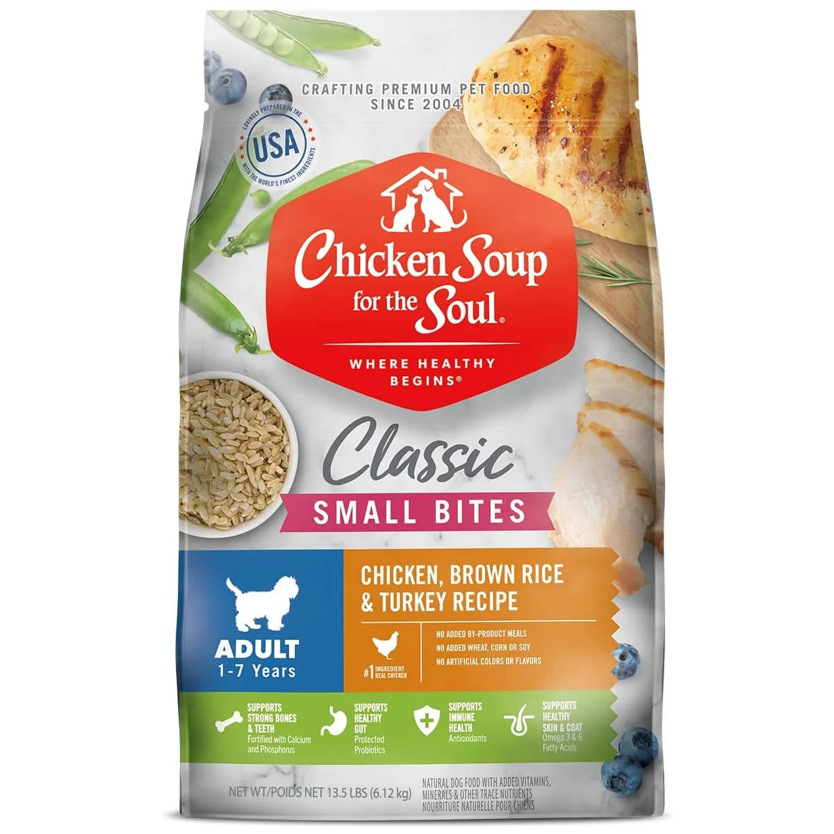 Chicken Soup for the Soul Natural Small Bites Adult Dog Food 13.5lb | Supports Gut & Immunity - main product image