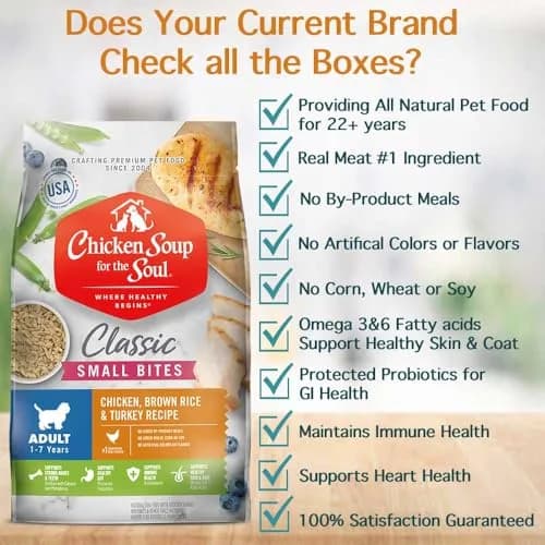 Chicken Soup for the Soul Natural Small Bites Adult Dog Food 13.5lb | Supports Gut & Immunity thumbnail 3