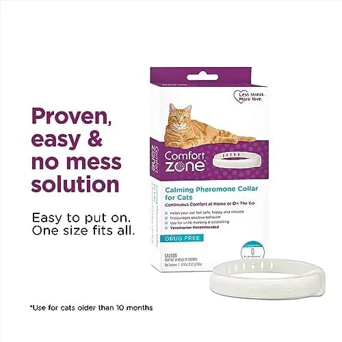 Comfort Zone Cat Calming Collar Savings Pack, 1 30-Day Collar | Drug-Free Pheromone Relief for Cat Anxiety thumbnail 6
