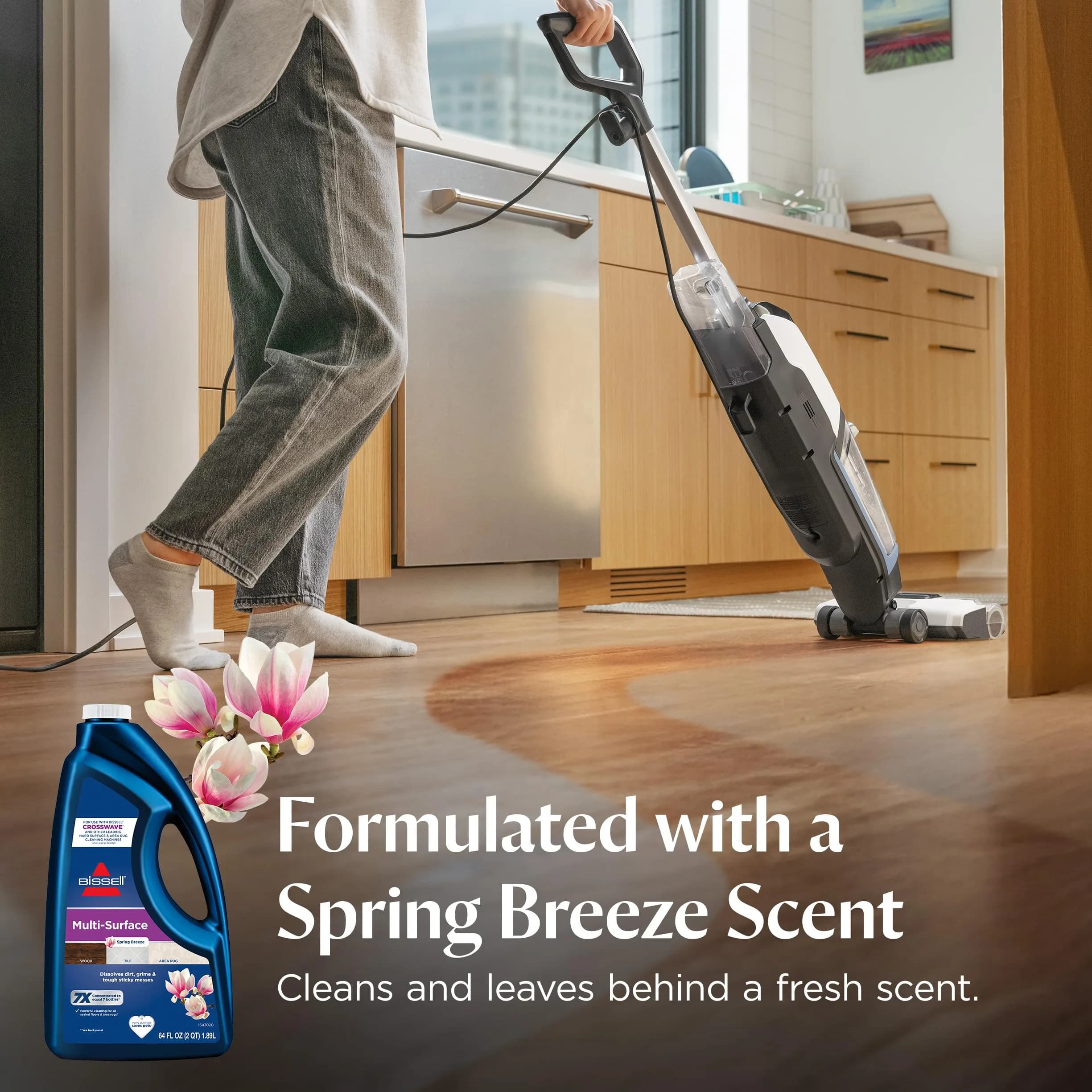 Bissell Multi-Surface Super Concentrate Solution Pouches 14-Count | Eco-Friendly Formula for Hard Floors & Rugs — 64oz thumbnail 4
