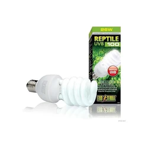 Exo Terra Repti-Glo 5.0 Compact Fluorescent Tropical Reptile Terrarium Lamp 26W (7.8" H x 2.6" W) | Stimulates Appetite & Activity thumbnail 2