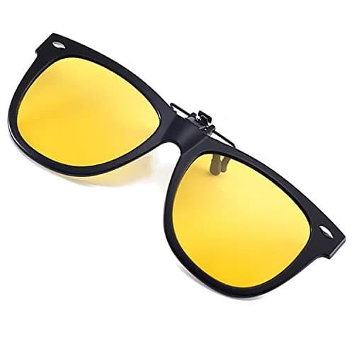 FRAZALA Polarized Clip-On Night Driving Glasses Over Prescription Glasses | Anti-Glare Night Vision (120 chars) thumbnail 1