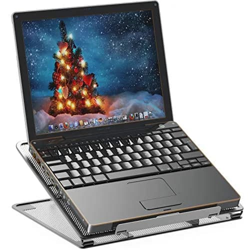 Simple Houseware Mesh Laptop Stand 34.5 cm (13.2"W x 11.1"D) | 11-Level Adjustable Ergonomic Computer Holder thumbnail 1