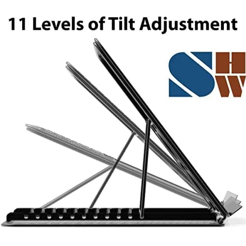 Simple Houseware Mesh Laptop Stand 34.5 cm (13.2"W x 11.1"D) | 11-Level Adjustable Ergonomic Computer Holder thumbnail 5