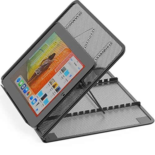 Simple Houseware Mesh Laptop Stand 34.5 cm (13.2"W x 11.1"D) | 11-Level Adjustable Ergonomic Computer Holder thumbnail 3