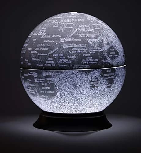 Replogle Globes National Geographic Illuminated Moon Globe 12" | Apollo 11 Moon Landing Special Edition with 900+ Locations thumbnail 4