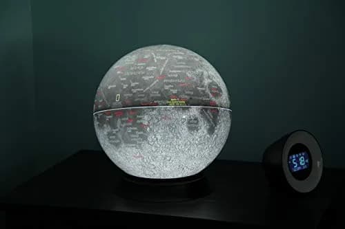 Replogle Globes National Geographic Illuminated Moon Globe 12" | Apollo 11 Moon Landing Special Edition with 900+ Locations thumbnail 5