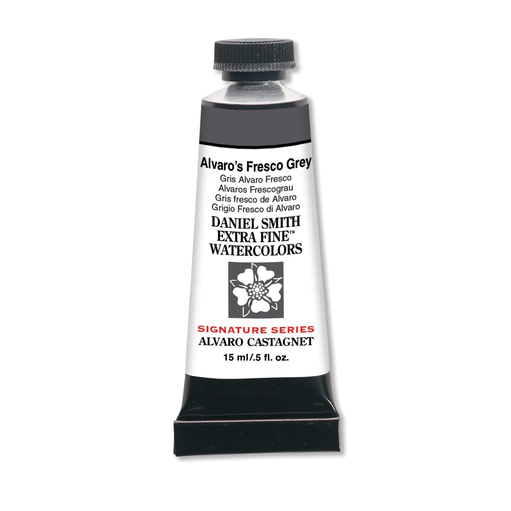 DANIEL SMITH Watercolor Alvaro's Fresco Grey 15ml (0.5 oz) | Semi-Transparent, Granulating, Low Staining — Grey