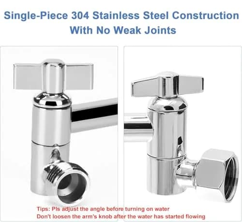 NearMoon Adjustable Shower Arm Extension 27.94 cm (11 Inch) Chrome Finish | Upgrade Shower Experience thumbnail 2
