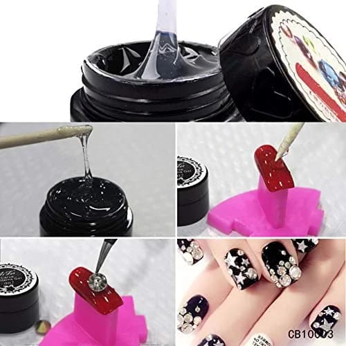 YESLADY Super Sticky Rhinestone UV Gel Adhesive Builder 8ml (0.27 Fl Oz) | Strong Hold for Nail Art & Jewelry thumbnail 4