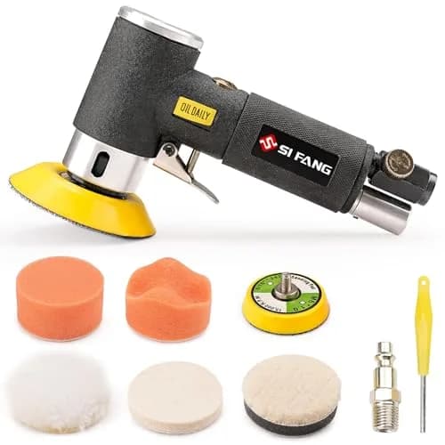 SI FANG 2" & 3" Mini Orbital Air Sander & Polisher Kit | Pneumatic Random Orbital Sander for Auto Body Work thumbnail 1