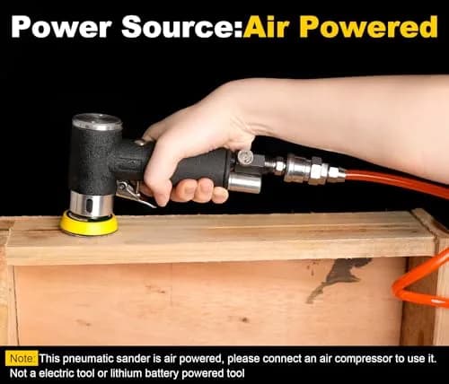 SI FANG 2" & 3" Mini Orbital Air Sander & Polisher Kit | Pneumatic Random Orbital Sander for Auto Body Work thumbnail 9