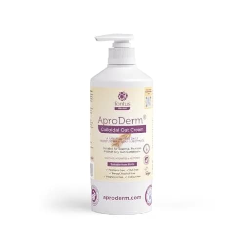 AproDerm Colloidal Oat Cream 500ml (16.9 Fl Oz) | Soothes Dry Skin, Eczema & Psoriasis thumbnail 1
