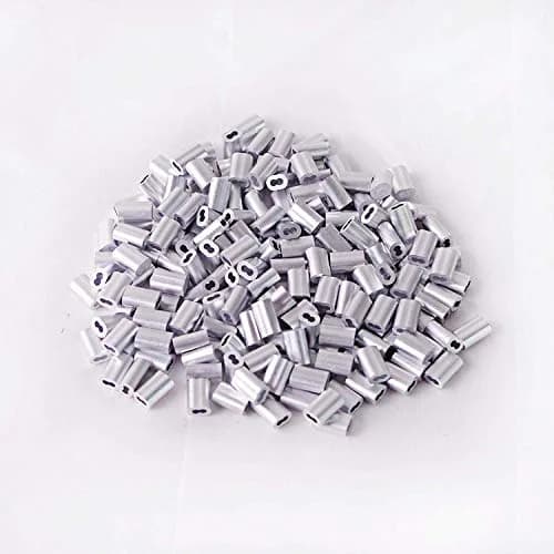 HIGOOD 1/16 Cable Ferrule 200PCS | Aluminum Crimp Loop Sleeve for Wire Rope, Strong & Easy to Install thumbnail 1